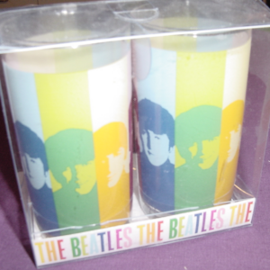 The Beatles drikkeglas 13 cm høje med flotte motiver