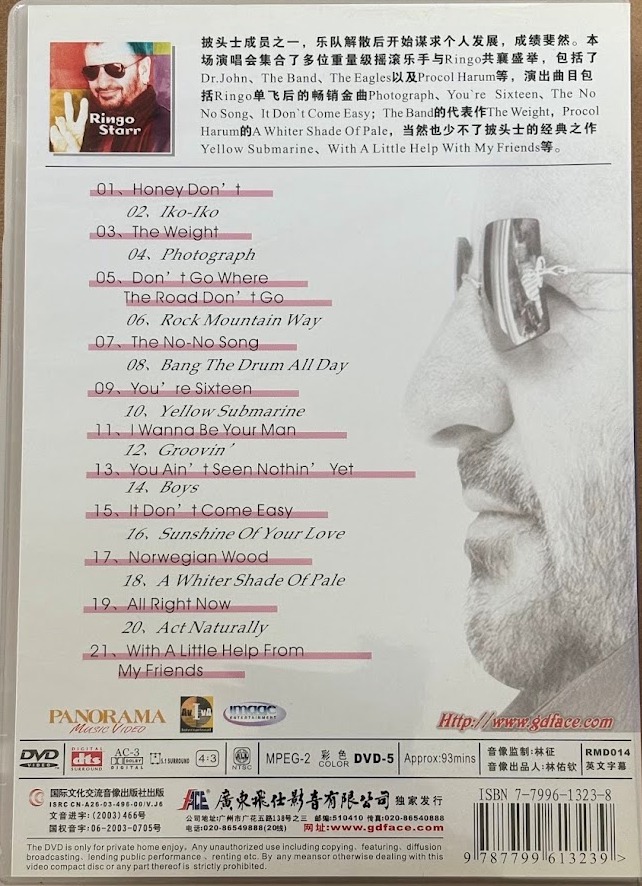Ringo Starr - Best of Ringo Starr & his all Starr band - DVD - Billede 2